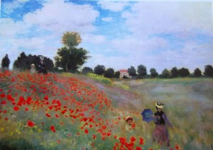 Paris- Monet's red flowers